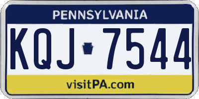 PA license plate KQJ7544