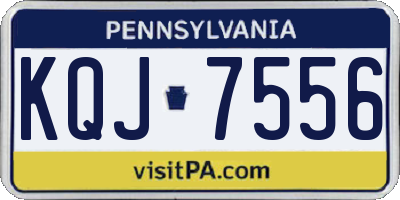 PA license plate KQJ7556