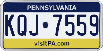 PA license plate KQJ7559