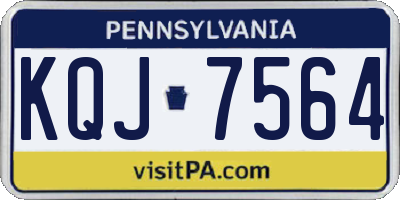 PA license plate KQJ7564