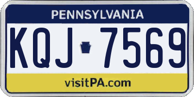 PA license plate KQJ7569