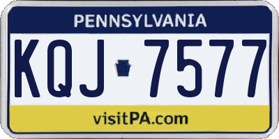 PA license plate KQJ7577