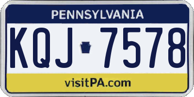 PA license plate KQJ7578