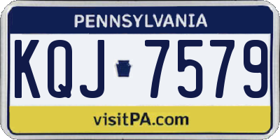 PA license plate KQJ7579