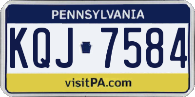 PA license plate KQJ7584