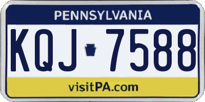 PA license plate KQJ7588