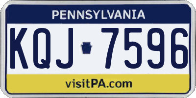 PA license plate KQJ7596