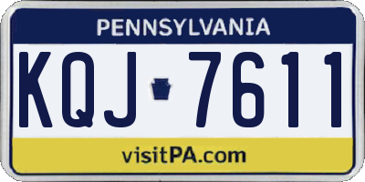 PA license plate KQJ7611
