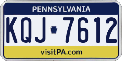 PA license plate KQJ7612