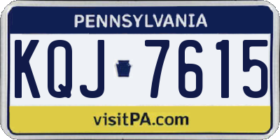 PA license plate KQJ7615