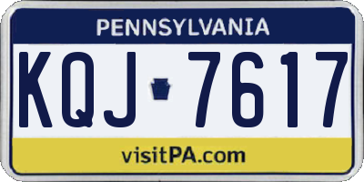 PA license plate KQJ7617