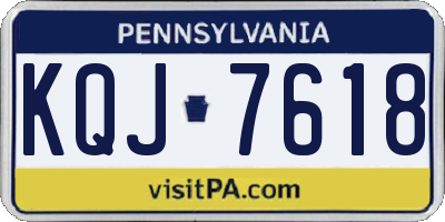PA license plate KQJ7618