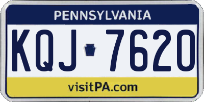 PA license plate KQJ7620