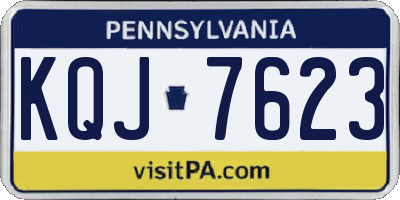 PA license plate KQJ7623