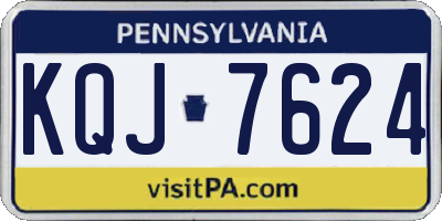 PA license plate KQJ7624