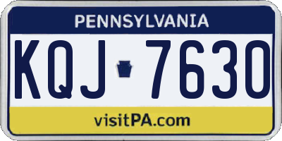 PA license plate KQJ7630