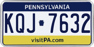 PA license plate KQJ7632