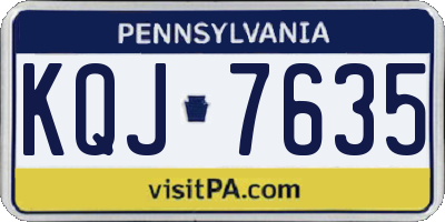 PA license plate KQJ7635