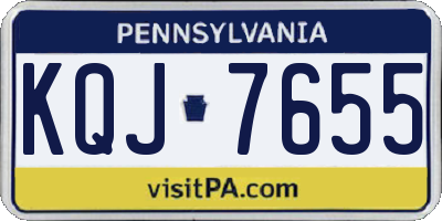 PA license plate KQJ7655