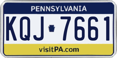 PA license plate KQJ7661