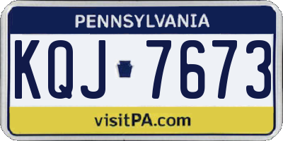 PA license plate KQJ7673