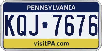 PA license plate KQJ7676