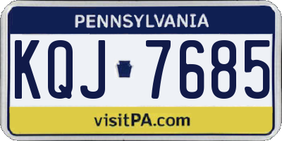 PA license plate KQJ7685