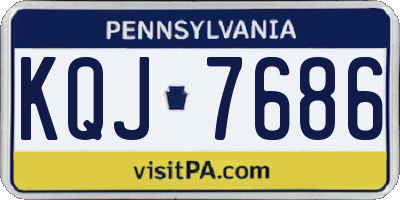 PA license plate KQJ7686