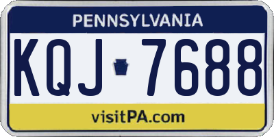 PA license plate KQJ7688
