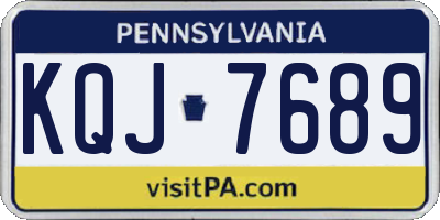 PA license plate KQJ7689