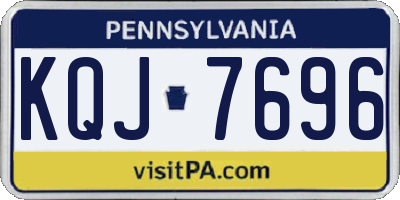 PA license plate KQJ7696