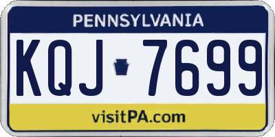 PA license plate KQJ7699