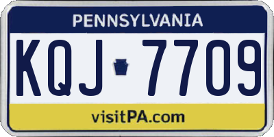 PA license plate KQJ7709