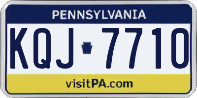 PA license plate KQJ7710