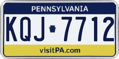 PA license plate KQJ7712