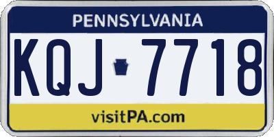 PA license plate KQJ7718