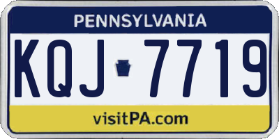 PA license plate KQJ7719
