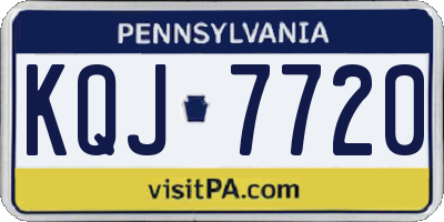 PA license plate KQJ7720