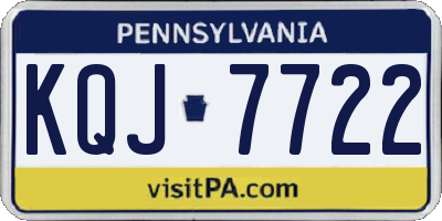 PA license plate KQJ7722