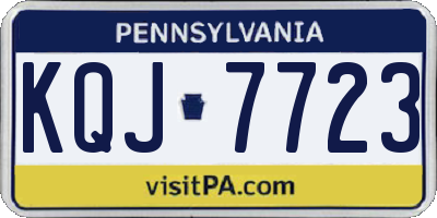 PA license plate KQJ7723