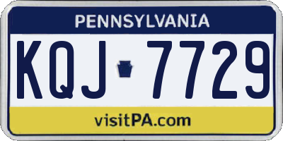 PA license plate KQJ7729