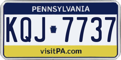 PA license plate KQJ7737