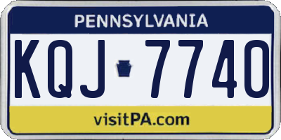 PA license plate KQJ7740