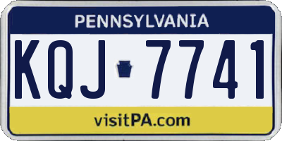 PA license plate KQJ7741
