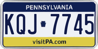 PA license plate KQJ7745