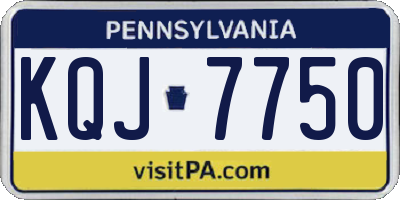 PA license plate KQJ7750