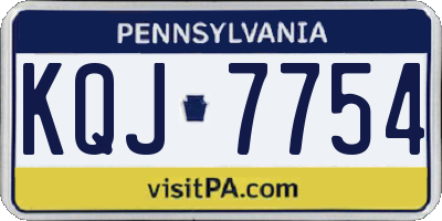 PA license plate KQJ7754
