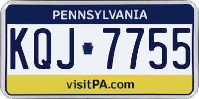 PA license plate KQJ7755