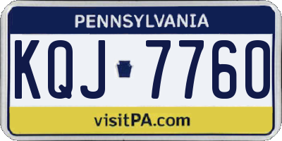 PA license plate KQJ7760