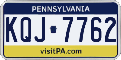PA license plate KQJ7762